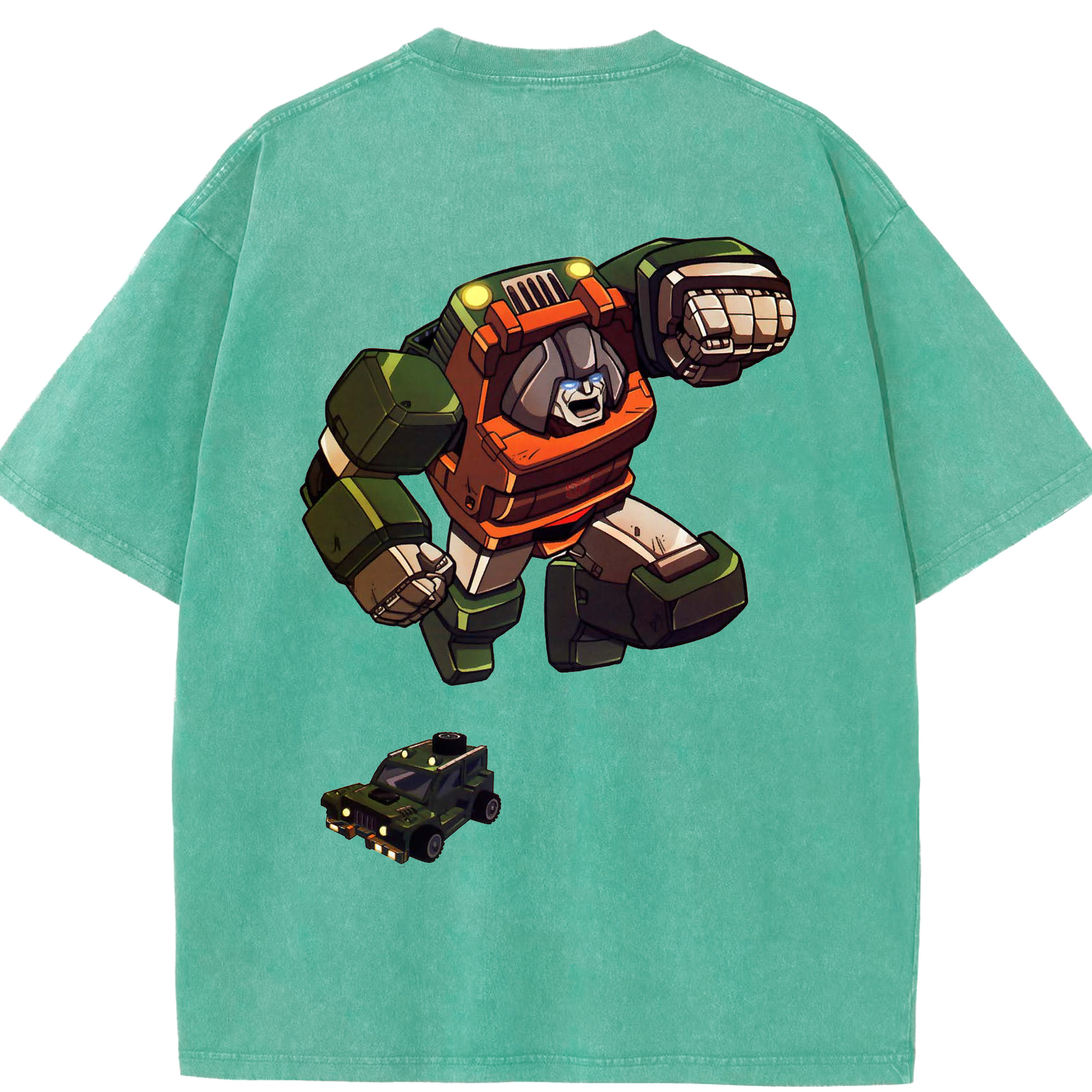 （画像用）  綿100% ヴィンテージ風 半袖Tシャツ（背面プリント）